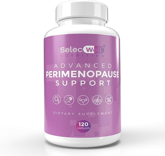 Advanced Perimenopause Support Supplement for Women | Supports Hormonal Balance | Provides Menopause Relief, Hot Flash & Night Sweats Relief | Clinically Proven Ingredients | 120 Capsules