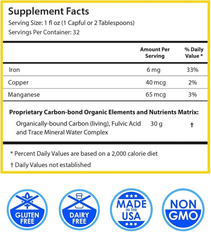DRUCKER Labs - IntraMIN Organic Liquid Trace Minerals Dietary Supplement for Men, Women, Kids, Immune Support, Muscle Support, Non GMO, Gluten Free, Vegan, Electrolytes (32 oz., Tropical Fruit Punch)