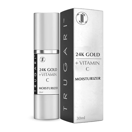 24K Gold + Vitamin C Face Moisturizer, Multi-Vitamin Skin Care Treatment with Orange Extract, Advanced Vitamin C Serum For Lifting and Firming, Face Serum for Skin Repair, 30 ml