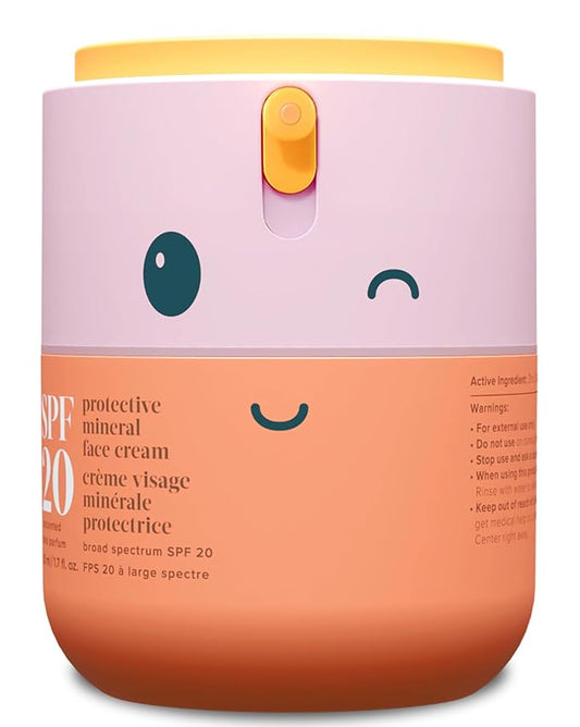 Evereden Kids Face Cream, 1.7 oz. | Fragrance-Free and Kids Face Lotion with SPF 20 | Clean and Non-Toxic Kids Face Moisturizer | Multi-Vitamin Skin Care for Kids | FSA Eligible