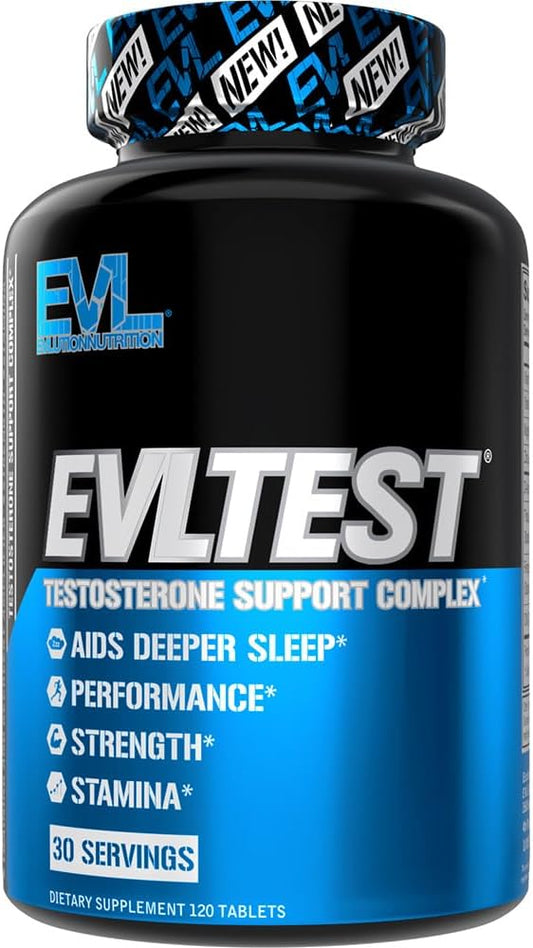 EVL Complete Testosterone Booster for Men - Post Workout Recovery Testosterone Supplement for Men with DIM Plus D Aspartic Acid and Tribulus - EVLTest Estrogen Blocker for Men Post Workout Supplement