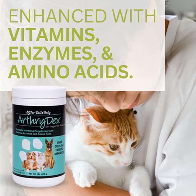 Youngevity Arthrydex Complete Nutritional Supplement | Vitamins Probiotics Enzymes | Pets Healthy Bones & Joints -1 lb Canister (Pack of 4)