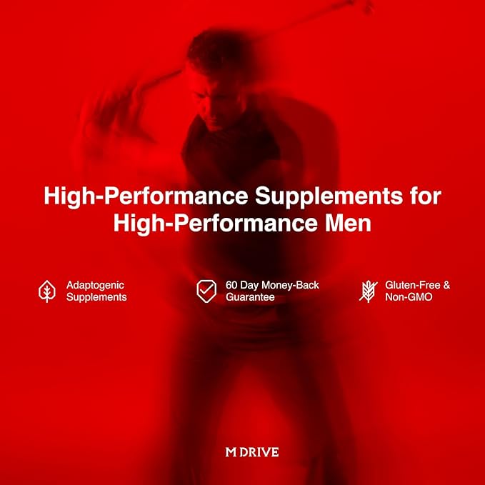 Mdrive Elite Test Booster for Men - Supports Immune Health, Energy, VO2Max, Recovery, Stress Relief, Lean Muscle, KSM-66 Ashwagandha, DIM, Fenugreek, 90 Capsules