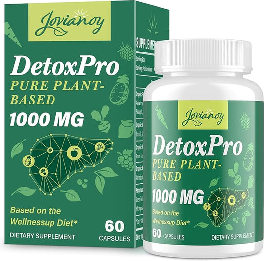 2000 MG Plant-Based Detox Cleanse – Natural Toxin Flush for Liver, Gut & Colon – Antioxidant & Digestive Support – Fast-Acting Detox Complex for Women & Men – 60 Capsules