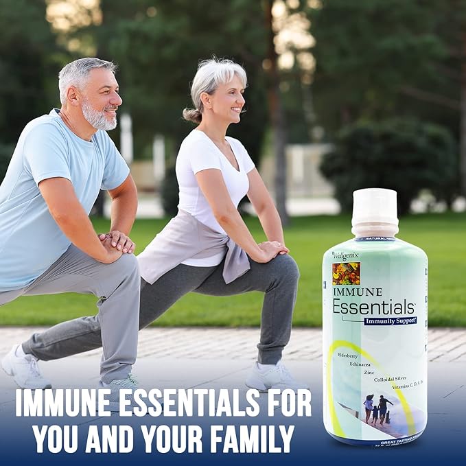 Wellgenix Immune Essentials - Multivitamin Liquid for Men, Women & Kids - Vegan Supplement with Vitamins C, D Elderberry Zinc, Echinacea for Toddler, Kid & Adult 32oz