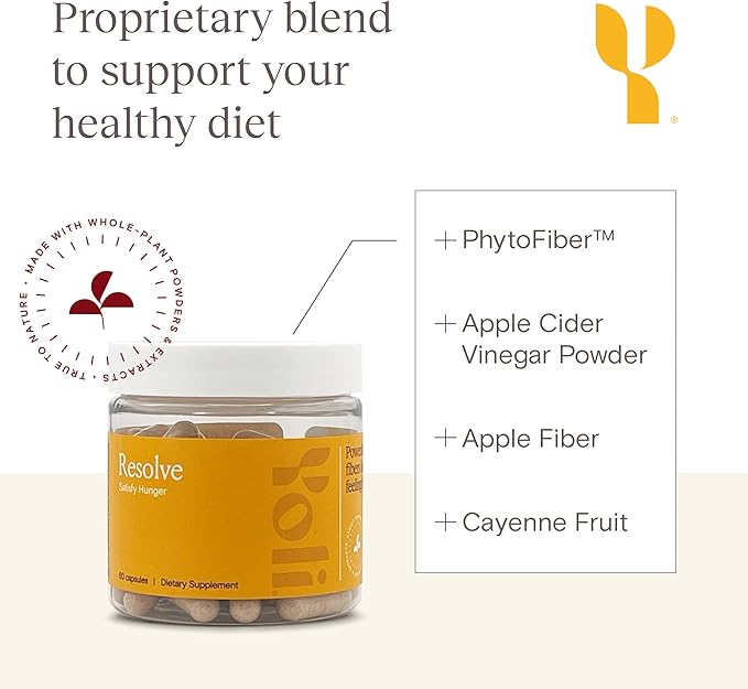 Yoli Resolve PhytoFiber, Apple Cider Vinegar Powder and Glucomannan Capsules