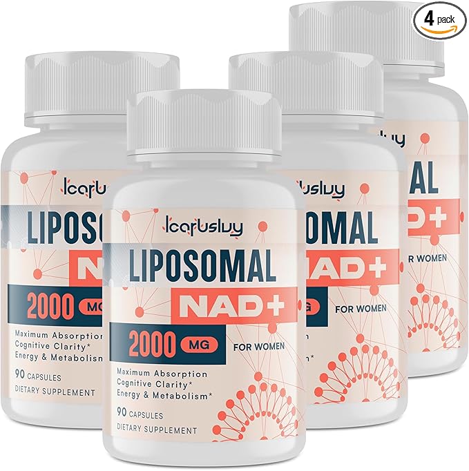 2000MG Liposomal NAD+ for Women, NAD+ Supplement, with Ashwagandha, Maca, Black Cohosh & Ginkgo Biloba, Max Absorption, NAD Plus - Menopause, Cognitive Clarity, Energy, Aging Defense, 360 Capsules
