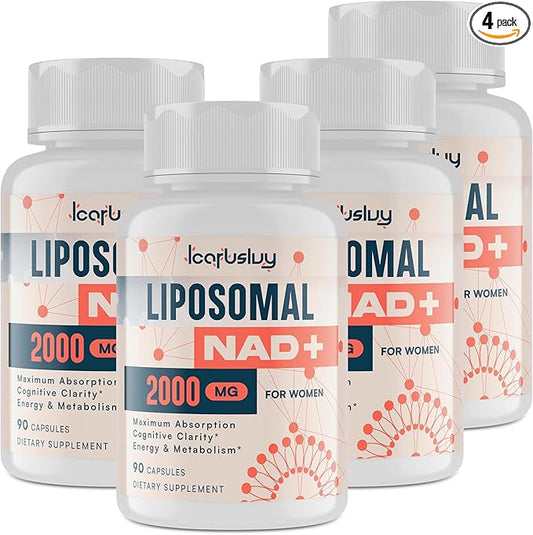 2000MG Liposomal NAD+ for Women, NAD+ Supplement, with Ashwagandha, Maca, Black Cohosh & Ginkgo Biloba, Max Absorption, NAD Plus - Menopause, Cognitive Clarity, Energy, Aging Defense, 360 Capsules