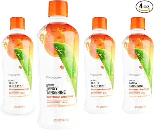 Youngevity Majestic Earth - Ultimate Tangy Tangerine, 32 FL Oz – Gluten-Free Liquid Multivitamins for Men, Women & Daily Immune Support for Kids – Boost Complete Nutritional Drink for Health, Energy
