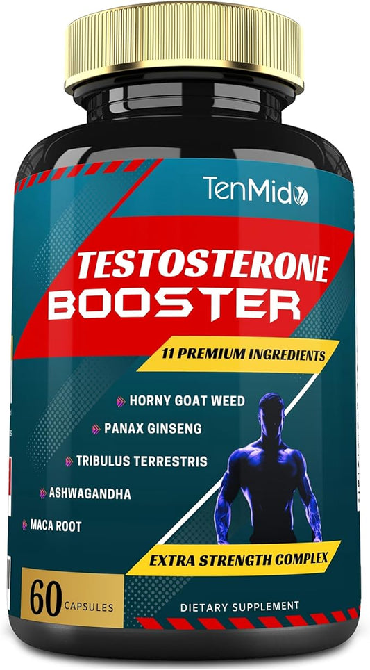 Testosterone Booster for Men- Natural Stamina, Endurance & Strength Supplement - Muscle Building Growth, Increasing Performance, Boosts Energy