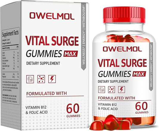 Vital Surge Gummies for Men Supplement, Vital Surge MAX Strength VitalSurge Advanced Formula, VitalSurge Advanced Health Wellness Support Gummies(60 Gummies)
