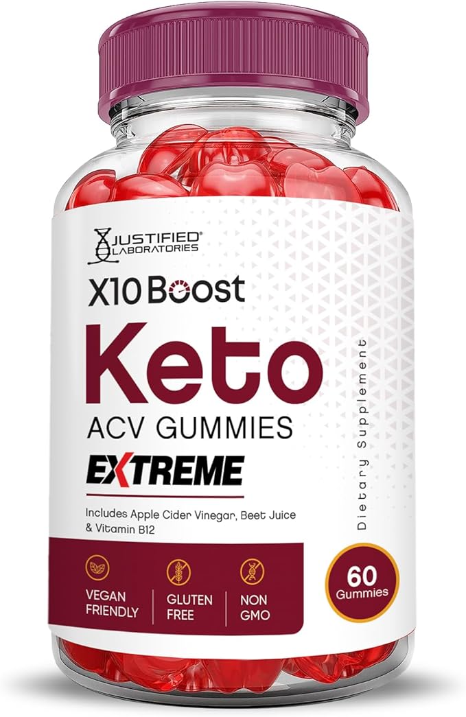 (2 Pack) X10 Boost Keto ACV Gummies Extreme 2000MG X 10 Boost Keto Gummies Apple Cider Vinegar Formulated with Pomegranate Beet Juice Powder B12 Vegan Non GMO 120 Gummys