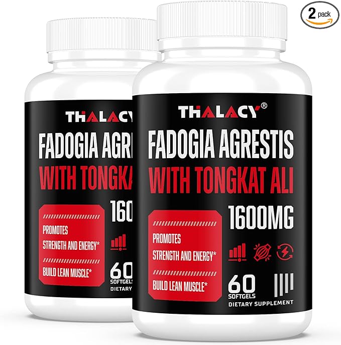 1600mg Fadogia Agrestis Tongkat Ali Supplement, Fadogia Agrestis Extract for Men with Ashwagandha - Maximum Strength, 120 Softgels