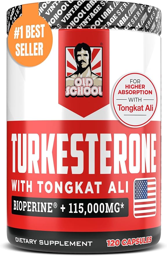 Turkesterone 15,000mg [Max Potency] + BioPerine® for High Absorption Supplement with Tongkat Ali - Increase Lean Muscle Growth & Recovery, Drive & Stamina - USA Made & Non GMO - 120 V Capsules