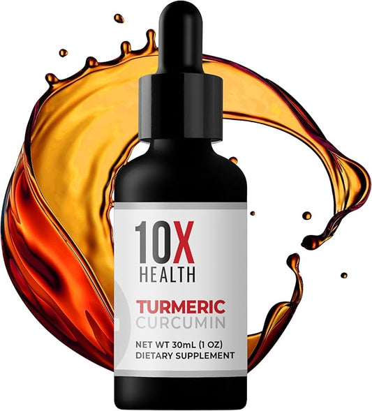 10X Health Turmeric Curcumin Supplement with Vitamin D3 & B12 - Immune Support, Heart Health, and Joint Supplements for Women and Men