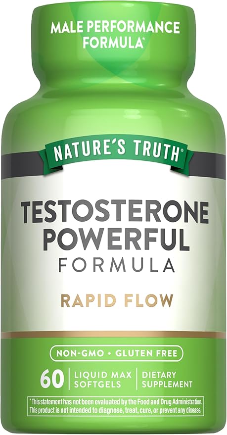 Nature's Truth Testosterone Supplement for Men | 60 Softgels | Non-GMO and Gluten Free Formula
