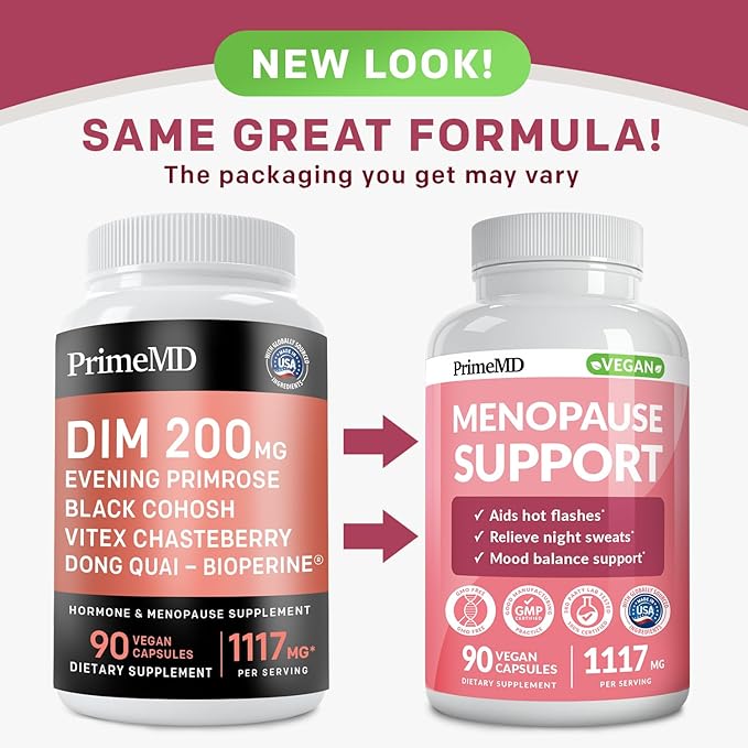 20-in-1 Menopause Supplements for Women - Dim Supplement Women - Estrogen Supplement for Women - Black Cohosh for Hot Flashes Menopause Relief for Women - Perimenopause Supplements Women, 90 ct