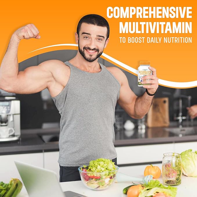 Advanced Multivitamin, Calsium, Iron, Magnesium, Zinc, with Vitamins A, C, D, C, B-12, K-2 & More for Heart Health, Energy, Metabolism, Muscle, Immune, Skin, Bone, & Eye Support