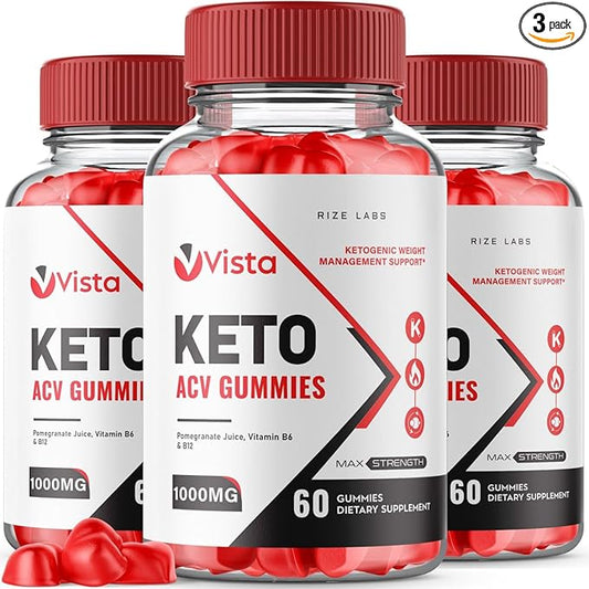 (3 Pack) Vista Keto ACV Gummies, Vista Keto+ACV Gummies for Advanced Weight Loss, VistaKeto Supplement, Vista Maximum Strength Gomitas, Vista Advanced Formula Reviews (180 Gummies)