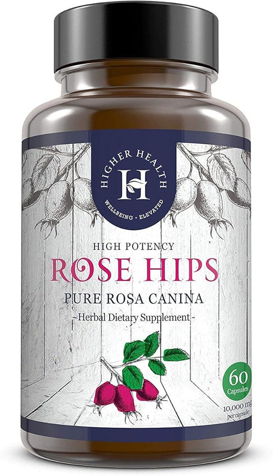 Rose HIPS - 10,000 mg x 60 Premium Natural Joint Supplement for Men & Women. Vegan, Non-GMO, Antioxidant, Vitamin A/C/E Capsules, Pills, Product