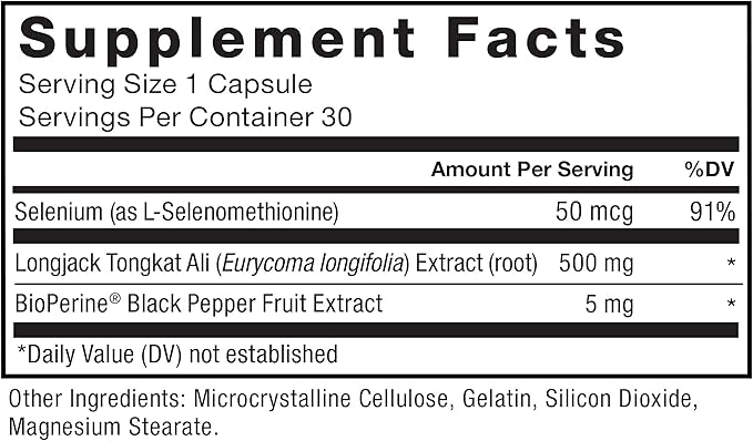 Force Factor Longjack Tongkat Ali 500 mg for Men, Longjack Tongkat Extract to Support Male Vitality & Improve Drive, Capsules with BioPerine Black Pepper Extract, 30 Count (Pack of 3)