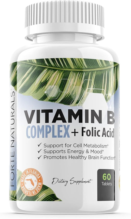 Supplements Biotin Vitamin B Complex Vitamin B12 Energy & Mood Support with Folic Acid Prenatal Postnatal Vitamin B1 thiamin Supplement B2 Vitamin B3 niacin B5 B6 Supplements