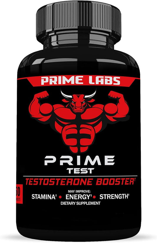 Prime Labs - Men's Testosterone Booster - Stamina, Endurance, & Strength Booster - 60 Caplets