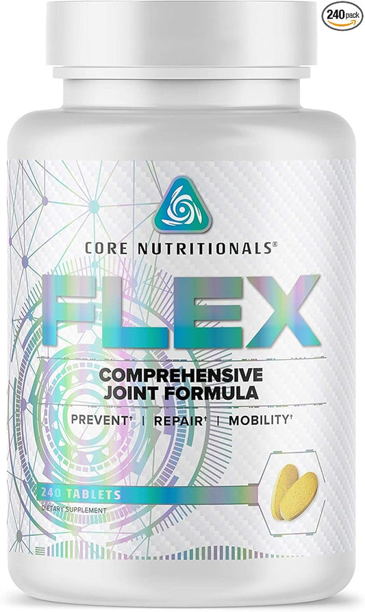 Core Nutritionals Platinum Flex Comprehensive Joint Formula, Promotes Healthy Tendons and Strengthens Cartilage, 240 Tablets
