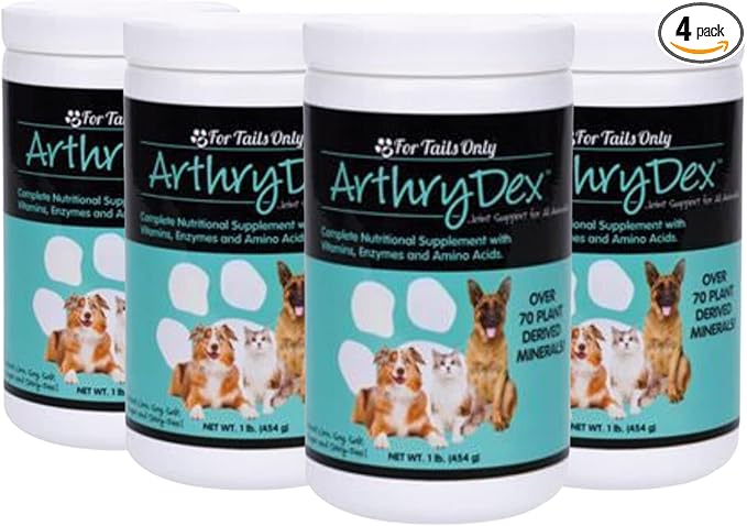 Youngevity Arthrydex Complete Nutritional Supplement | Vitamins Probiotics Enzymes | Pets Healthy Bones & Joints -1 lb Canister (Pack of 4)