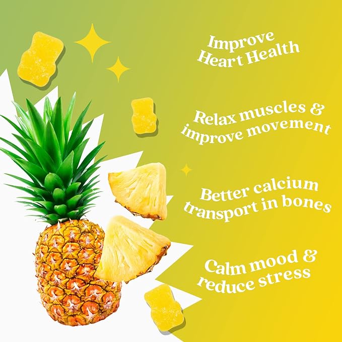 BeLive Magnesium Gummies 200mg - 60 Ct | Magnesium Glycinate Supplements for Relaxation, Stress Relief, and Sleep for Adults & Kids - Tasty and Tangy Pineapple Flavor (2)