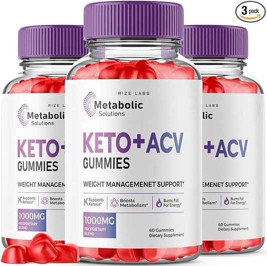 (3 Pack) Metabolic Solutions Keto ACV Gummies, Metabolic Solutions Keto+ACV Gummies for Advanced Weight Loss, Advanced Formula Supplement, Metabolicsolutions Reviews (180 Gummies)