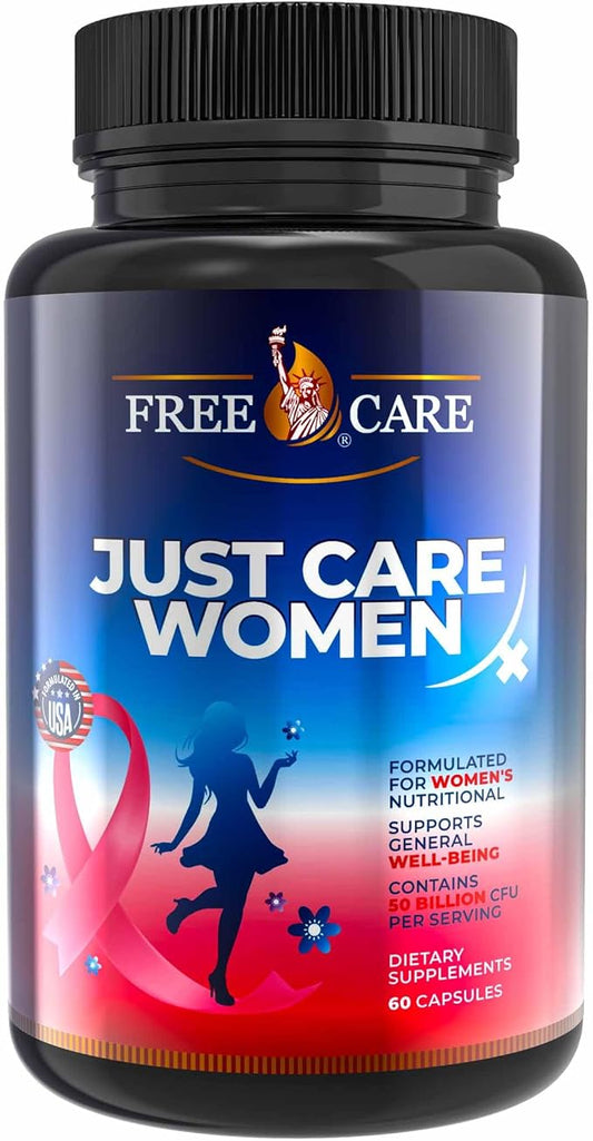 Womens Probiotic 50 Billion CFU 8 Strains, for Women’s Daily Digestive & Feminine Health, with Cranberry Extract, Acidophilus, Organic Prebiotics & Selenium, Gluten & Dairy Free, 60Capsules