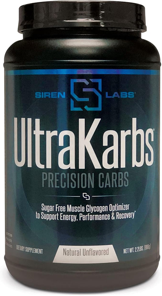 Siren Labs Ultra Karbs Mass Gainer Post Workout Muscle Builder Healthy Carb Loading - Carbohydrate Blend with KarboLyn - More Energy, Faster Recovery - Weight Gainer for Men (40 Servings)