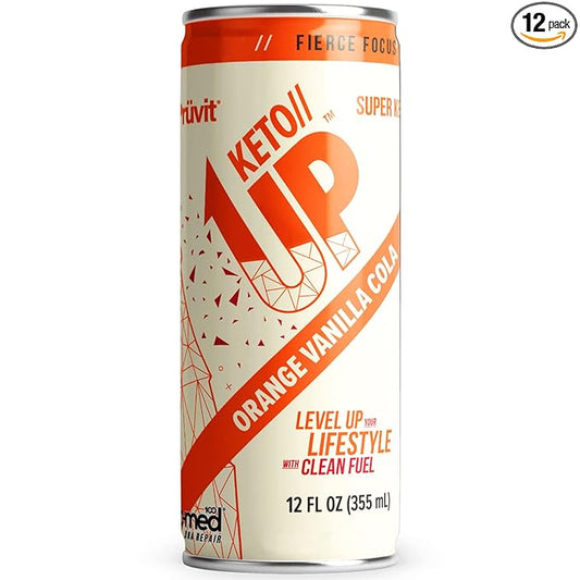The Orange Vanilla Cola Keto//Up® Drink – Ready-to-Drink Ketones for Focus for Men and Women - 12 Pack