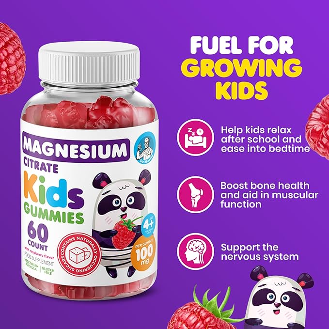 DR. MORITZ Magnesium Bundle - Calm Magnesium Gummies for Adults (200mg, 30 Count) and Kids Magnesium Gummies (120 Count, 2 Pack) - Sugar-Free Magnesium Citrate Gummies for Relaxation Support