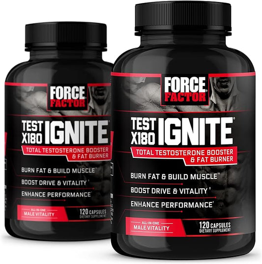 Force Factor Test X180 Ignite 120ct 2-Pack, 240 Count