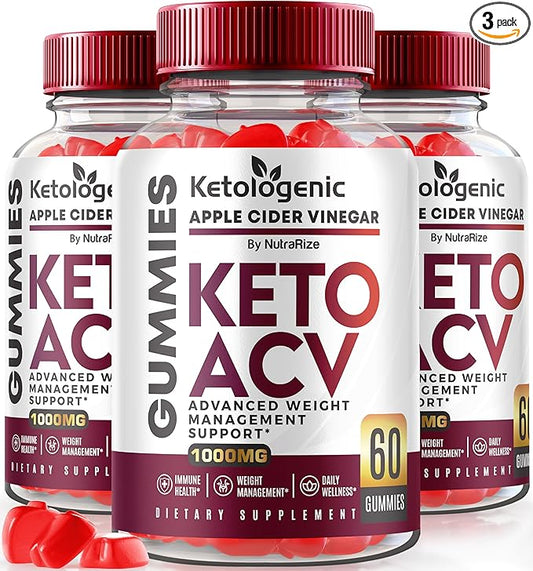 (3 Pack) Ketologenic Keto ACV Gummies Advanced Weight Loss, Ketologenic ACV Gummies, Ketologenic ACV, Keto + ACV Gummies, Ketologenic Detox Formula, Apple Cider Vinegar Supplement (180 Gummies)
