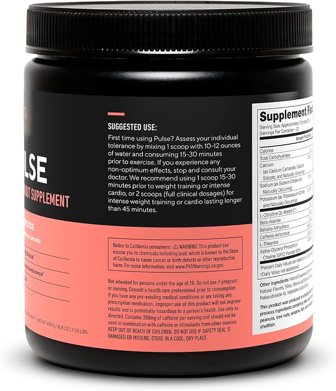 LEGION- All Natural Nitric Oxide Preworkout Drink to Boost Energy, Creatine Free, Naturally Sweetened, Beta Alanine, Citrulline, Alpha GPC (Cherry Limeade)