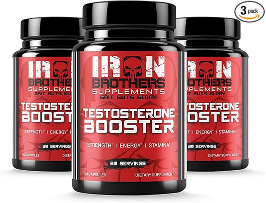 Testosterone Booster for Men - Estrogen Blocker - Supplement Natural Energy, Strength & Stamina - Lean Muscle Growth - Promotes Fat Loss - Increase Male Performance (3 Bottles)