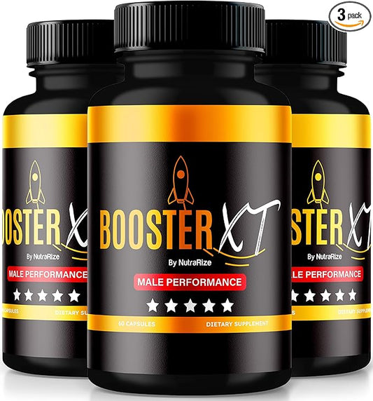 (3 Pack) Booster XT for Men, Booster XT Male Enhancing Capsules, Premium Formula to Support Daily Energy & Peak Performance, Multivitamin Pills for Overall Health, BoosterXT Reviews (180 Capsules)