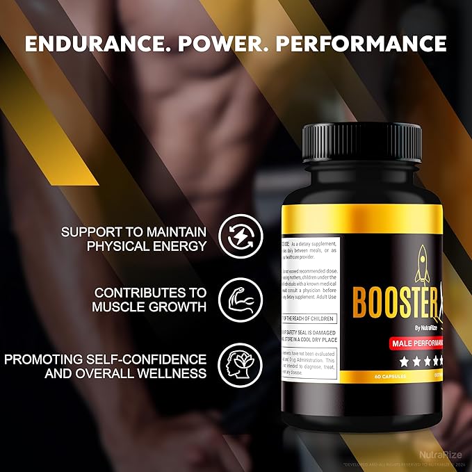 (3 Pack) Booster XT for Men, Booster XT Male Enhancing Capsules, Premium Formula to Support Daily Energy & Peak Performance, Multivitamin Pills for Overall Health, BoosterXT Reviews (180 Capsules)