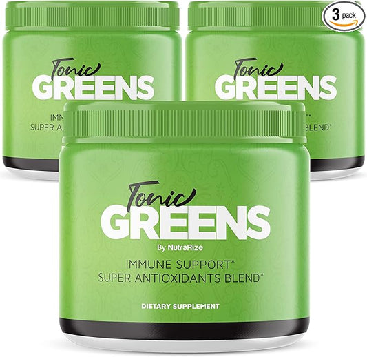 (3 Pack) Tonic Greens, All-Natural Supplement in a Jar for Immune Support, TonicGreens, Delicious Way to Detox The Body, Tonic Green Powder for Health and Wellness Reviews (90 Servings)