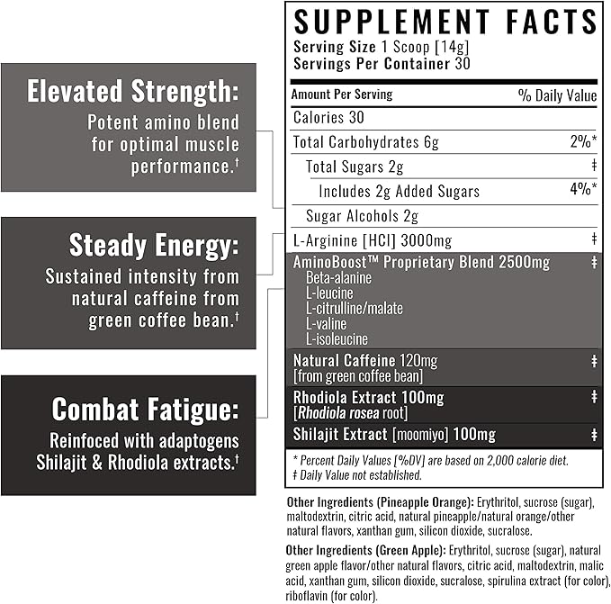 Wilderness Athlete - Brute Force Pre-Workout | Best Pre Workout Powder for Women & Men - Preworkout Drink Supplements with Natural Caffeine - Workout Supplement for Men & Women (Pineapple Orange)